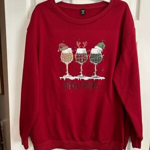 SHEIN Red Sweatshirt